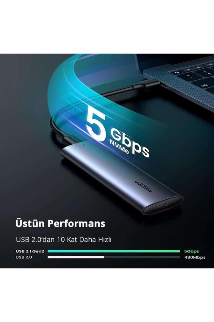 Ugreen M.2 Sata NGFF SSD USB 3.1 5Gbps Type-C Gen1 B-Key M+B Key Disk Kutusu Outlet