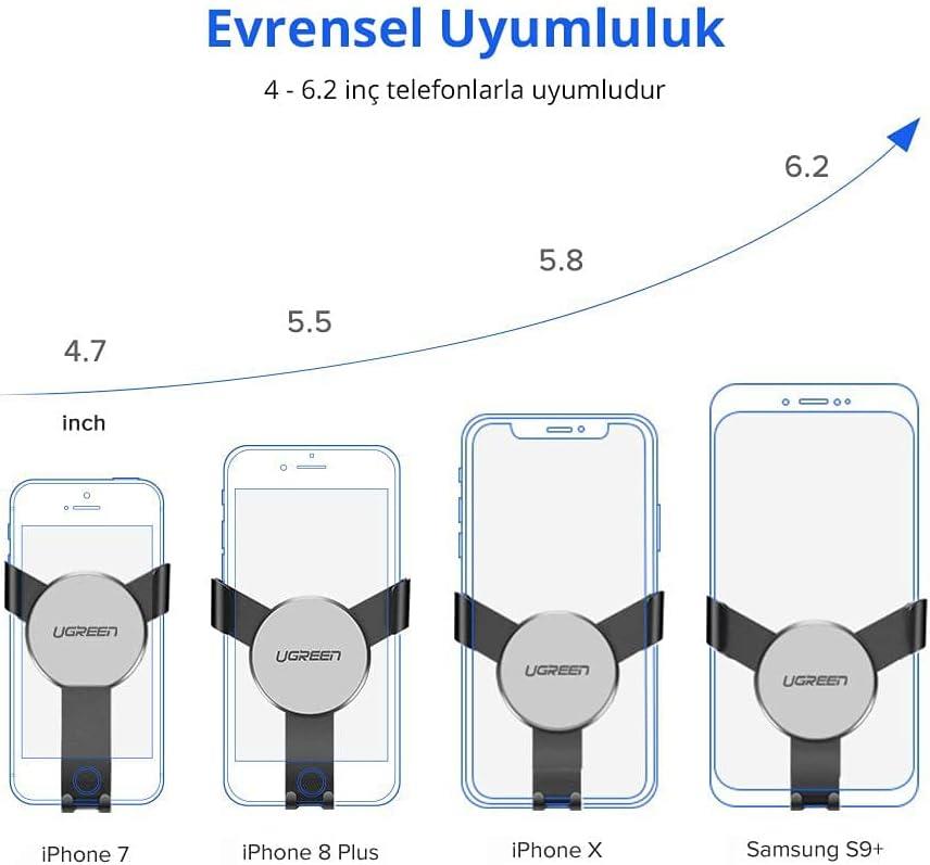 Ugreen Mekanik Araç İçi Telefon Tutucu Siyah Teşhir