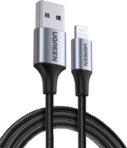 Ugreen, Mfi Lisanslı USB-A & Lightning Örgülü Data ve Şarj Kablosu, 2 Metre, Siyah, ‎60158 Outlet