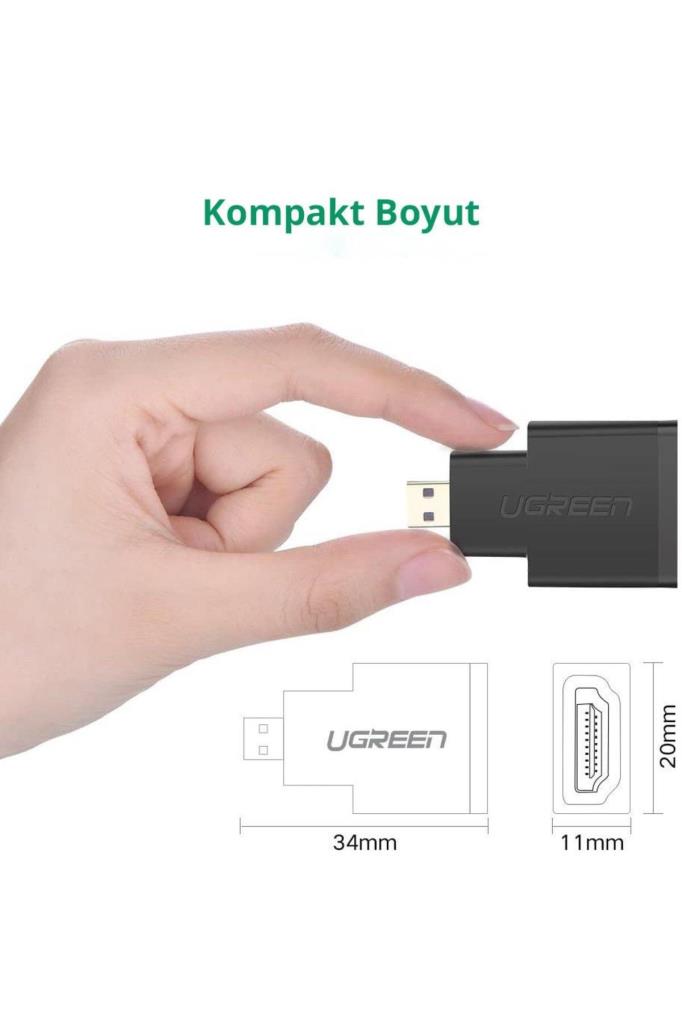 Ugreen Micro HDMI to HDMI Dönüştürücü Adaptör Outlet