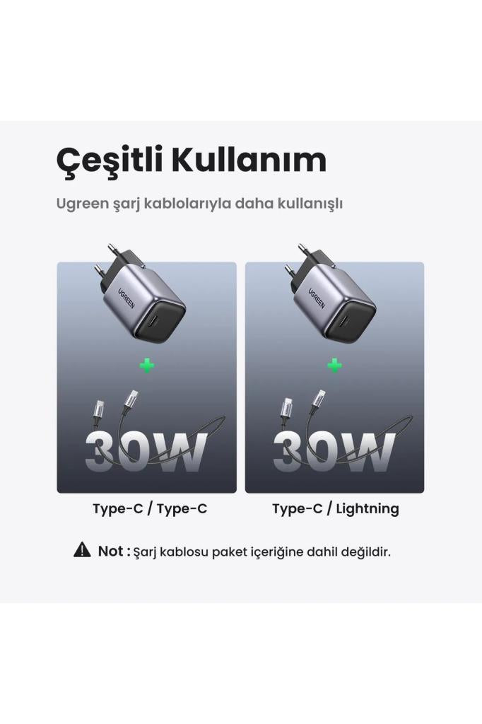 Ugreen Nexode 30 W Type-C Şarj Adaptörü