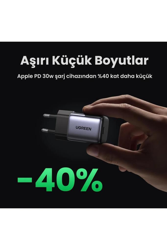 Ugreen Nexode 30 W Type-C Şarj Adaptörü
