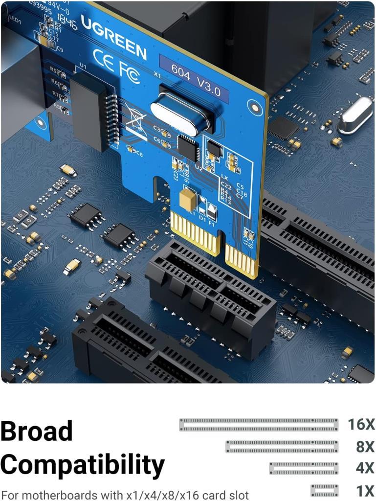 UGREEN PCI Express PCIe network kartı için Gigabit Ethernet LAN kartı 10/100/1000 Mbps ile Low Profile WINDOWS10, Vista, XP, Wi