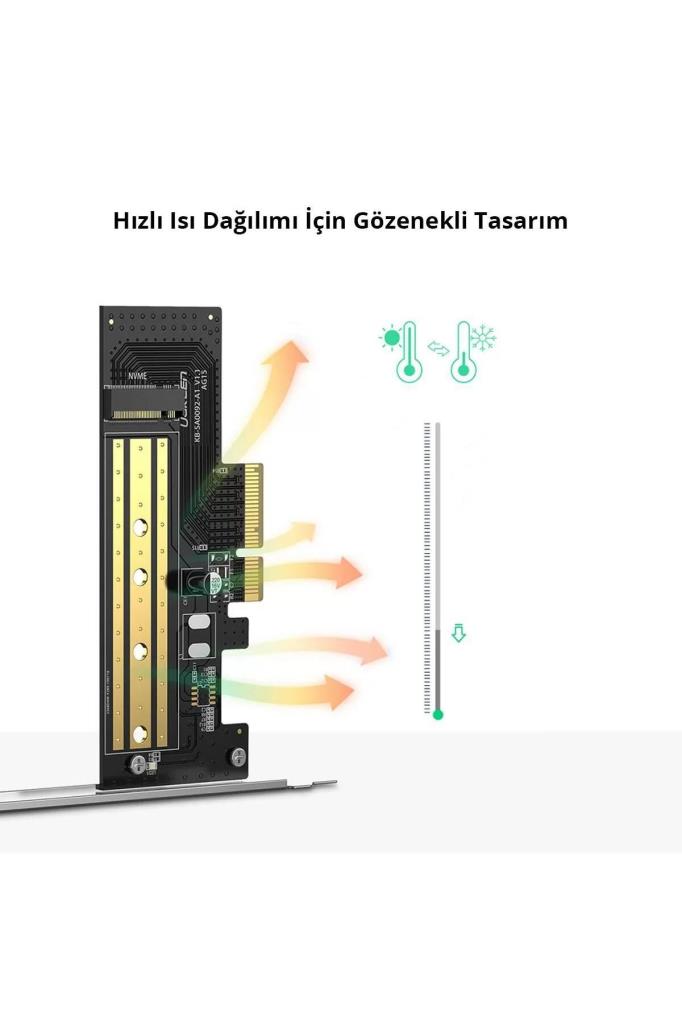 Ugreen PCIe 3.0 M.2 Nvme ve Ngff Okuyucu Adaptör Kartı
