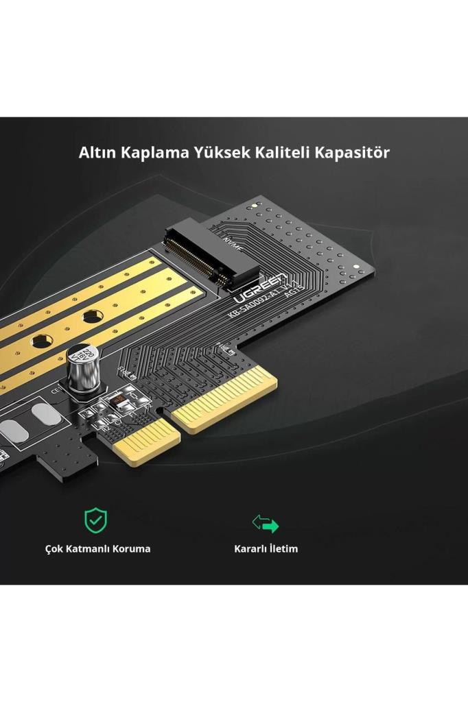Ugreen PCIe 3.0 M.2 Nvme ve Ngff Okuyucu Adaptör Kartı
