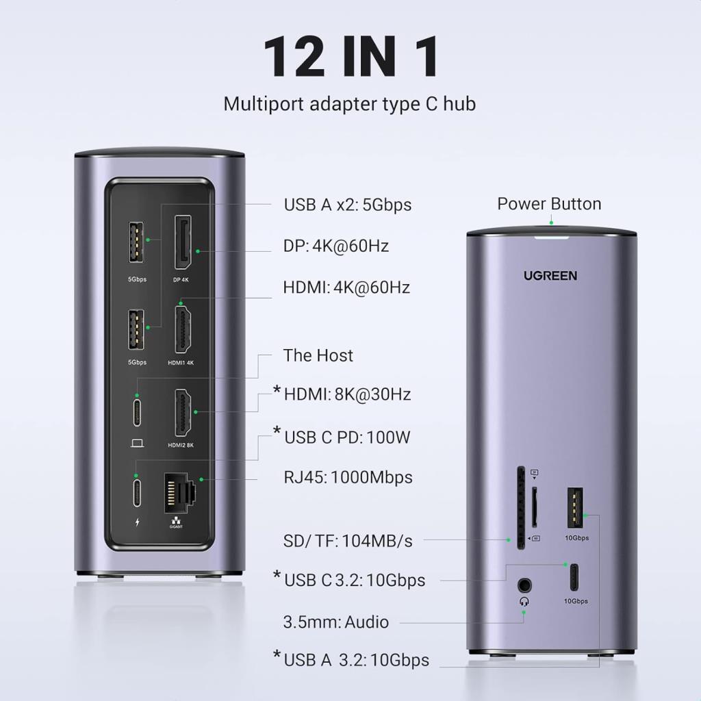UGREEN 90325 Type-C Laptop Docking Station - Teşhir
