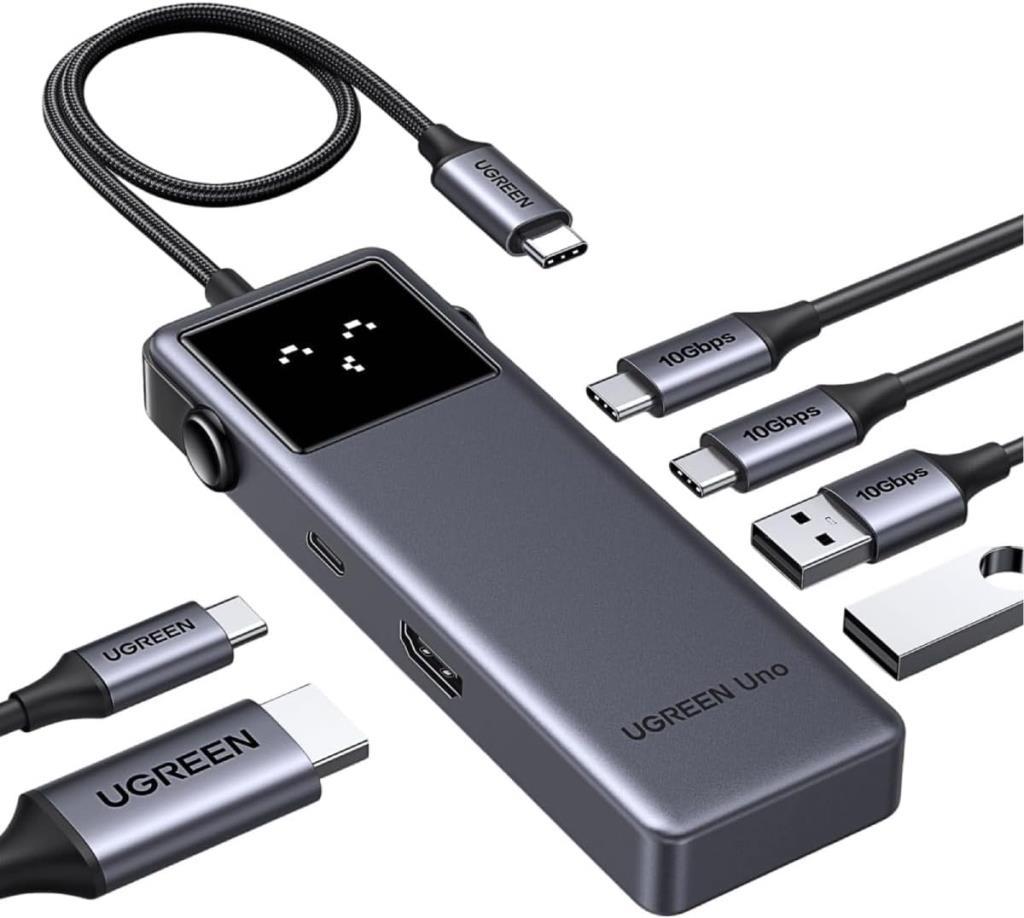 Ugreen CM888 6 in 1 USB-C Hub 85W PD 4K HDMI Gri - OUTLET