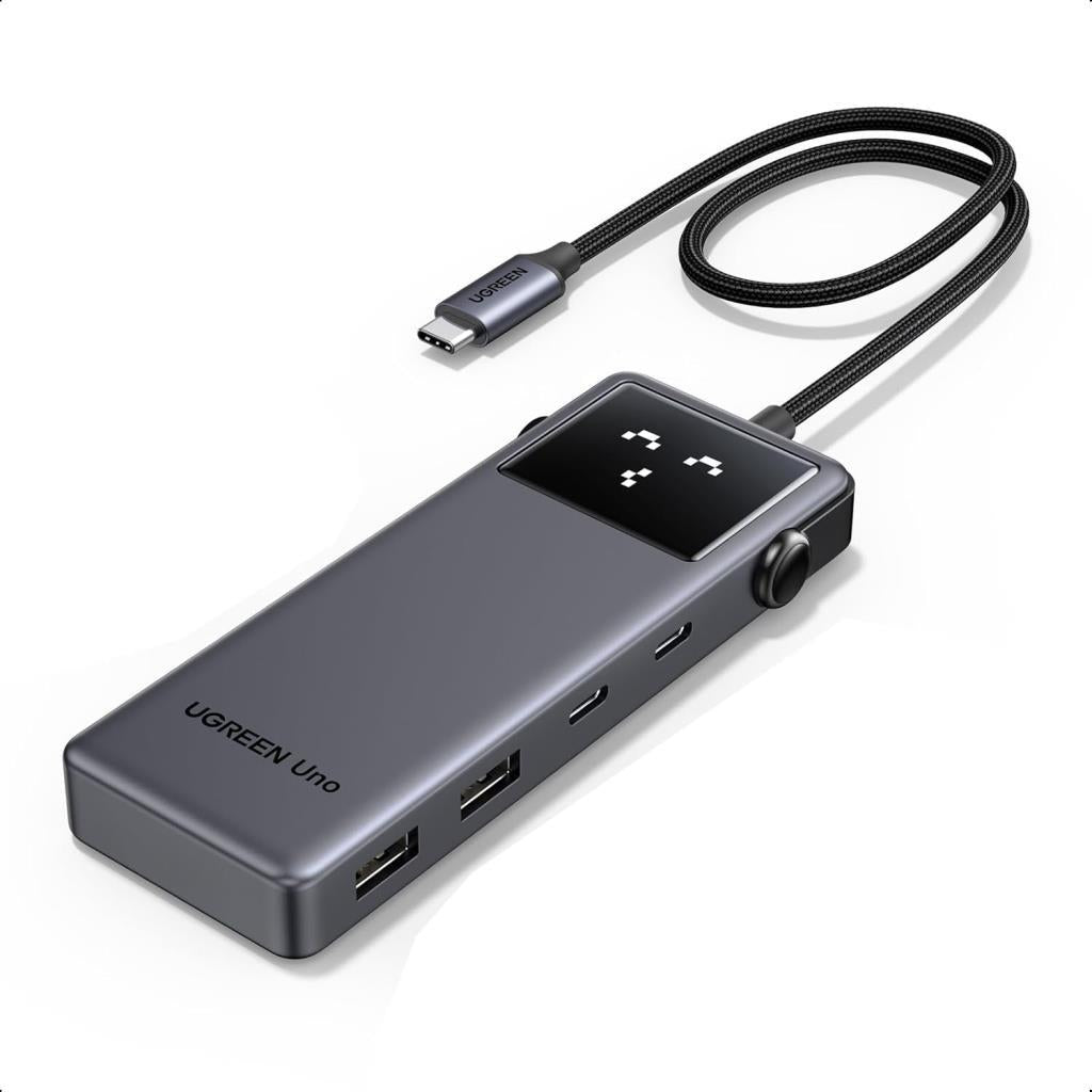 UGREEN Uno USB C Hub 10Gbps 4K@60Hz HDMI LED Ekran 2xUSB-A 2xUSB-C PD 100W - OUTLET