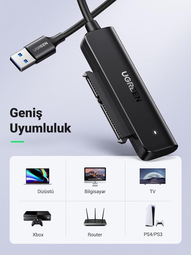 UGREEN USB 3.0 To Sata 3 Dönüştürücü Adaptör - Outlet