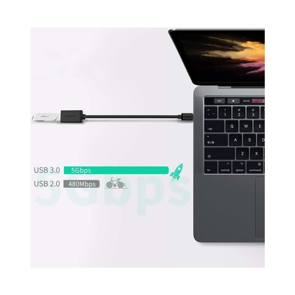 Ugreen USB 3.0 Type-C Dönüştürücü Adaptör, Siyah
