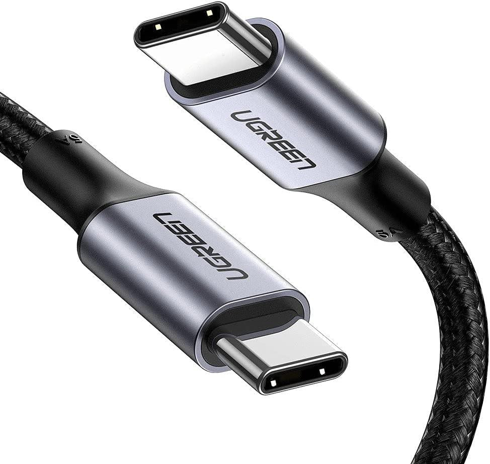 UGREEN USB-C to USB-A 3A QC Örgülü Hızlı Şarj Kablosu, 2 Metre, Siyah, 60128