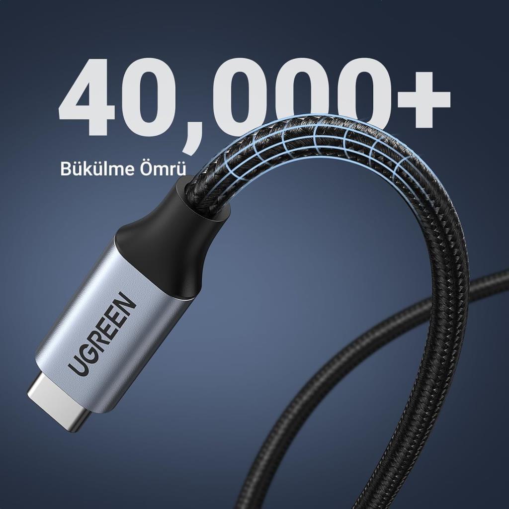 Ugreen Gen2 100w Thunderbolt 3 Type-c To Type-c Örgülü Uzatma Kablosu 1 Metre - OUTLET