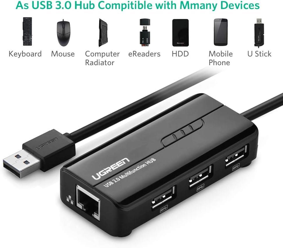 Ugreen USB 3.0 Gigabit Ethernet RJ45 Dönüştürücü USB Çoklayıcı Outlet