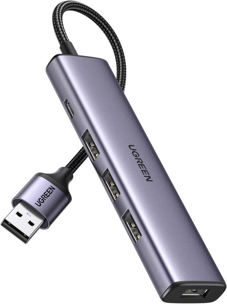 UGREEN USB Hub 4 USB 3.0 Bağlantı Noktası Veri Yuvası USB Teşhir