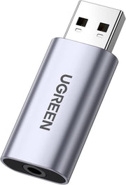 UGREEN USB Ses Kartı USB'den Aux Ses Mikrofon Adaptörüne Harici Stereo Ses Kartı USB'den 3.5mm'ye TRRS Kulaklık Jakı Dönüştürücü PC, MacBook, PS, Raspberry Pi, Kulaklık, Hoparlör Outlet