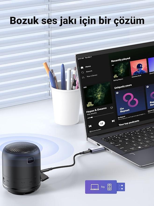 Ugreen USB To 3.5mm Trrs Harici Ses Kartı