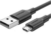 Ugreen Micro-USB & USB-A Data ve Şarj Kablosu, 2 Metre, Siyah Outlet