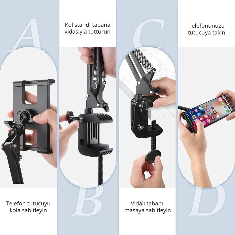 UGREEN Uzun Kollu Ayarlanabilir Tablet ve Telefon Tutucu - 50394 Teşhir