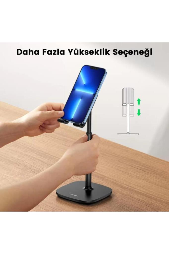 Ugreen Yüksekliği Ayarlanabilir Masaüstü Telefon Standı Siyah Teşhir