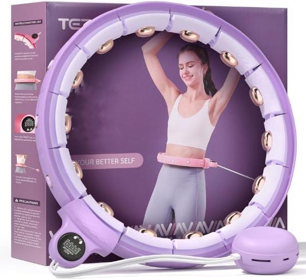 Sayaçlı Akıllı Hula Hoop (360° Masaj Başlıklı, Çıkarılabilir 24 Parça Pilates Çemberi) - TEŞHİR
