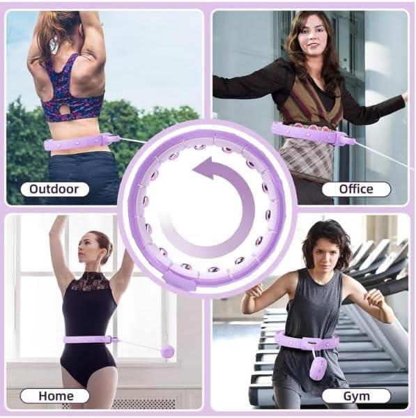 Sayaçlı Akıllı Hula Hoop (360° Masaj Başlıklı, Çıkarılabilir 24 Parça Pilates Çemberi) - TEŞHİR