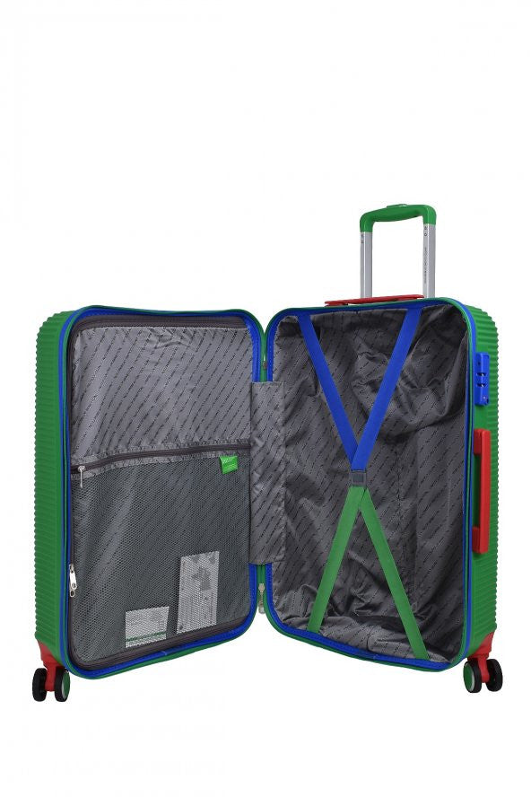 Benetton 14BNT500 ABS Yeşil Orta Boy Valiz