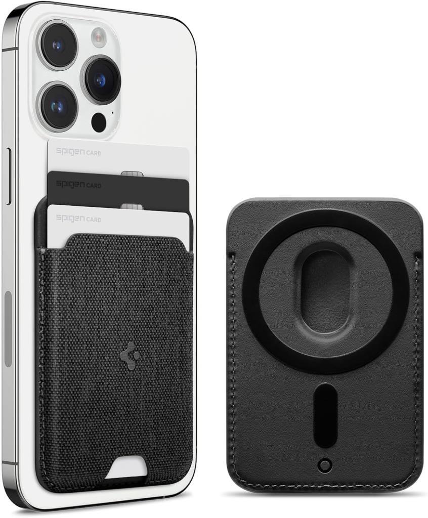 Spigen MagFit iPhone için MagSafe özellikli 3 Kartlı Manyetik Cüzdan Urban Fit Wallet Black - AFA07402 Outlet