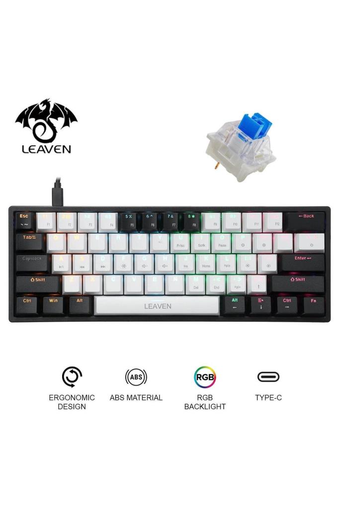 Valkyrie Leaven K620 RGB Blue Switch Kablolu Mekanik Oyuncu Klavyesi Siyah Teşhir