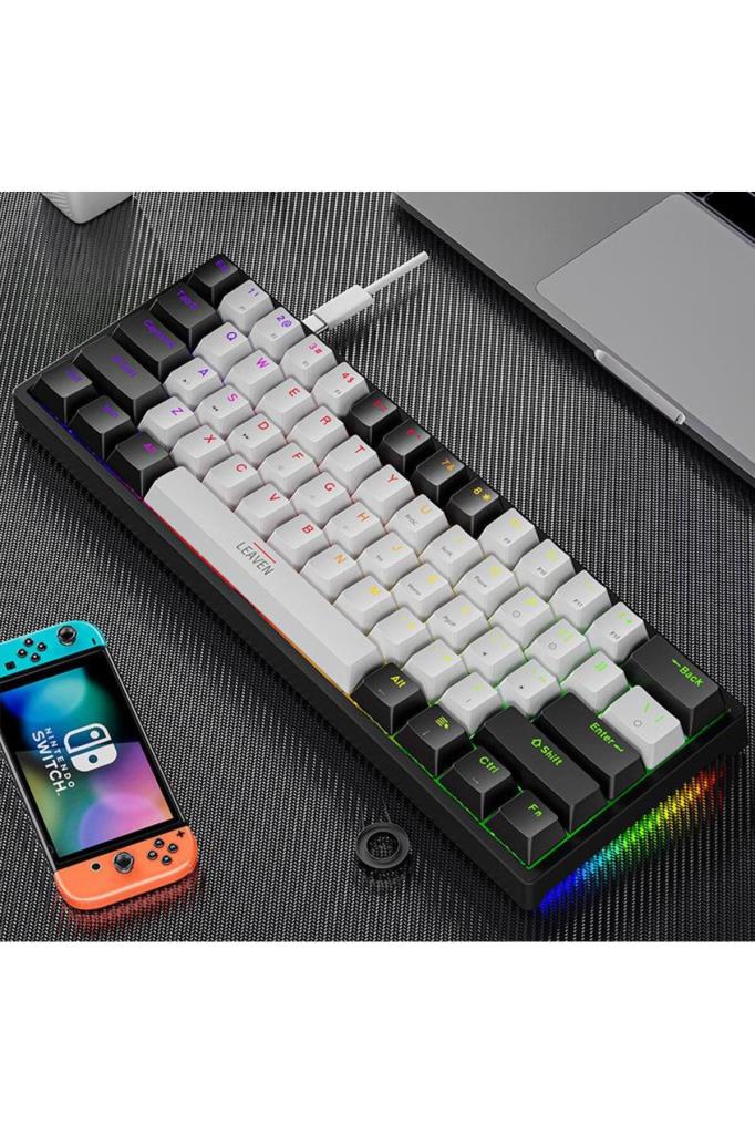 Valkyrie Leaven K620 RGB Blue Switch Kablolu Mekanik Oyuncu Klavyesi Siyah Teşhir