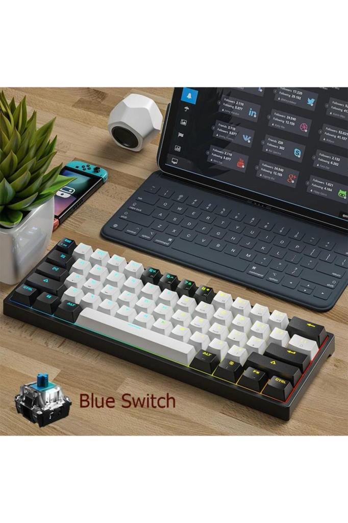 Valkyrie Leaven K620 RGB Blue Switch Kablolu Mekanik Oyuncu Klavyesi Siyah Teşhir