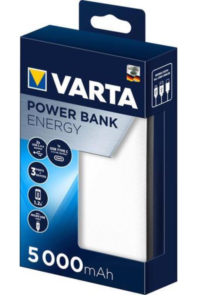 Varta Energy 5000 Mah Hızlı Şarj Powerbank Outlet