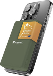 VARTA Mag Pro Manyetik Powerbank 5.000 mAh USB-C, MagSafe ve Qi Uyumlu, Yeşil
