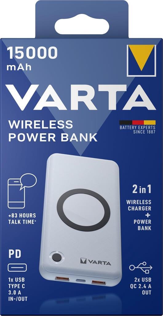 Varta 57908 15000 mAh Hızlı Şarj Kablosuz Powerbank Teşhir