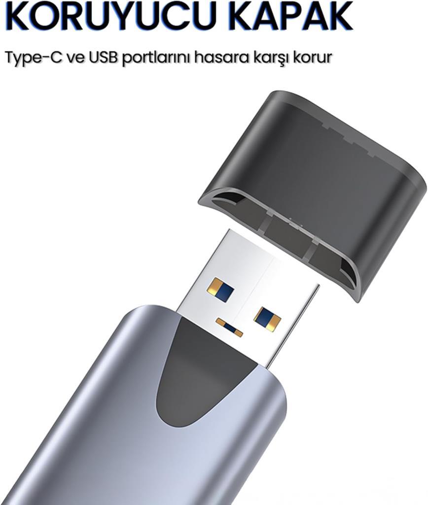 VegGieg Type-C ve USB 3.0 SD-MicroSD TF Kart Okuyucu