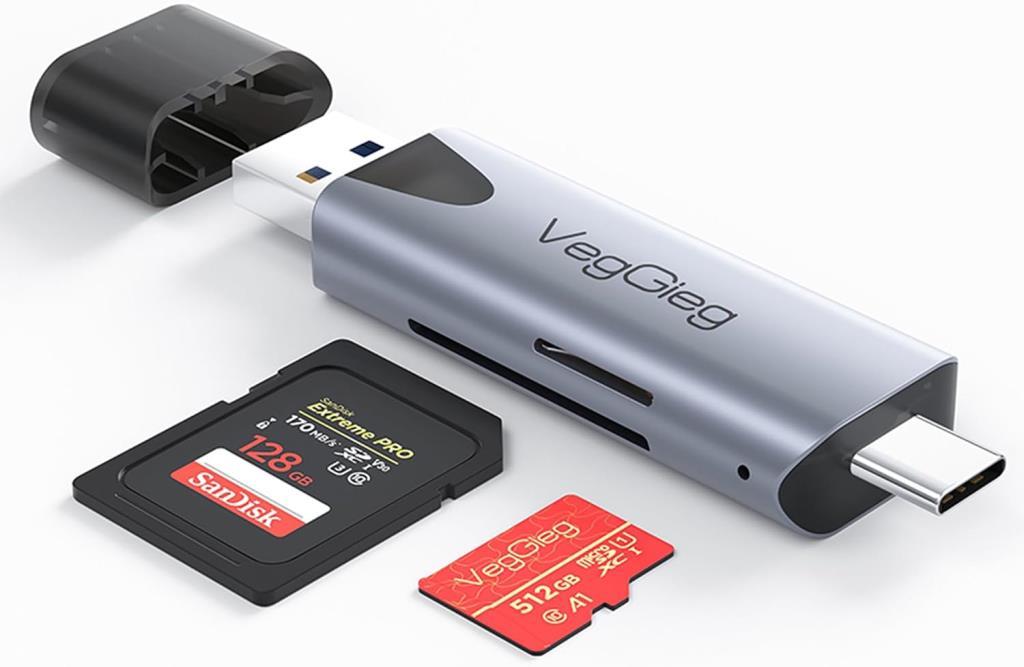 VegGieg Type-C ve USB 3.0 SD-MicroSD TF Kart Okuyucu