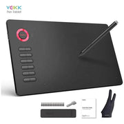 Veikk A15 Pro 10x6 İnç Profesyonel Grafik Tablet, 8192 Seviye Pilsiz Kalem, 12 Kısayol Tuşu ve Döner Kontrol Düğmesi, Windows/M