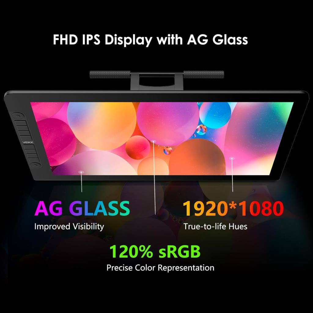 VEIKK Vk2200pro 21.5"IPS FHD Tam Lamine Ekran 8 Kısayol2 Scroll Tuşlu Sağ Sol El Grafik Tablet-TEŞHİR