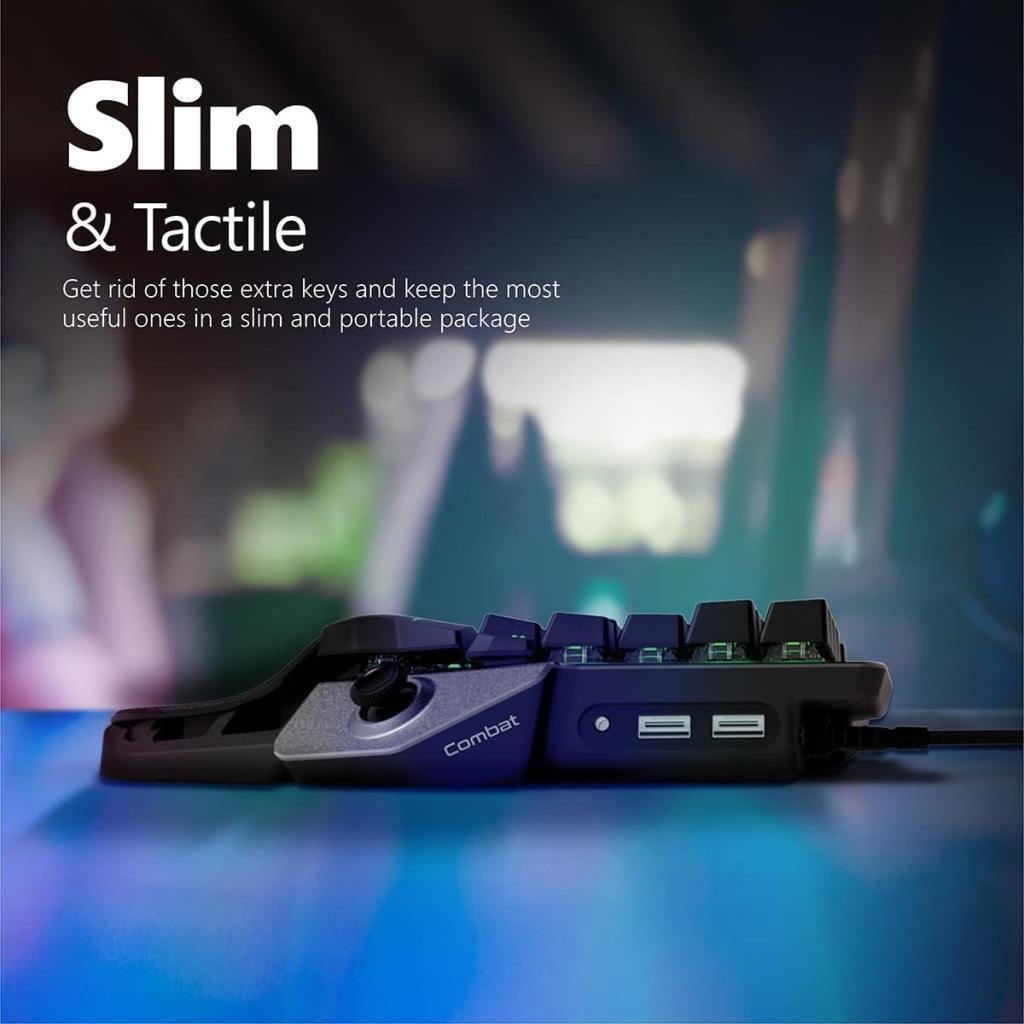 Vertux COMBAT - Oyuncu Tuş Takımı Tek Elle Kontrol Joystick destekli QuickStrike™ - Outlet