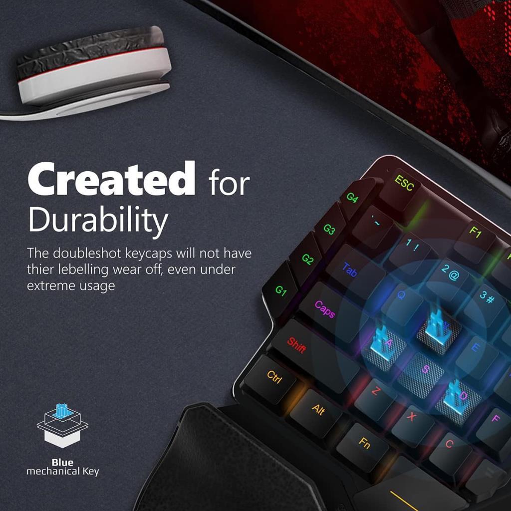 Vertux COMBAT - Oyuncu Tuş Takımı Tek Elle Kontrol Joystick destekli QuickStrike™ - Outlet