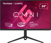 شاشة الألعاب ViewSonic Omni VX2428J مقاس 24 بوصة بدقة Full HD وزمن استجابة 0.5 مللي ثانية، ولوحة IPS، ومعدل تحديث 180 هرتز - منفذ بيع