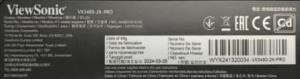ViewSonic VX3480-2K-PRO 34" 1 ms WQHD Pivot 165 Hz Oyuncu Monitörü Teşhir