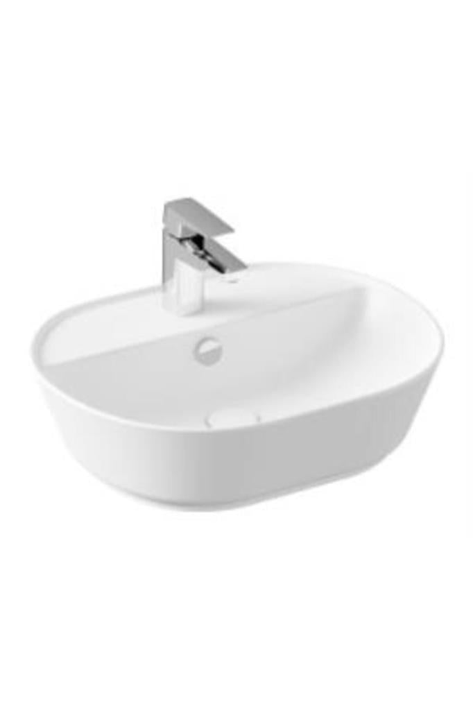 VitrA Geo 7428B001-0001 Oval Çanak Lavabo, 55 cm, Mat Beyaz