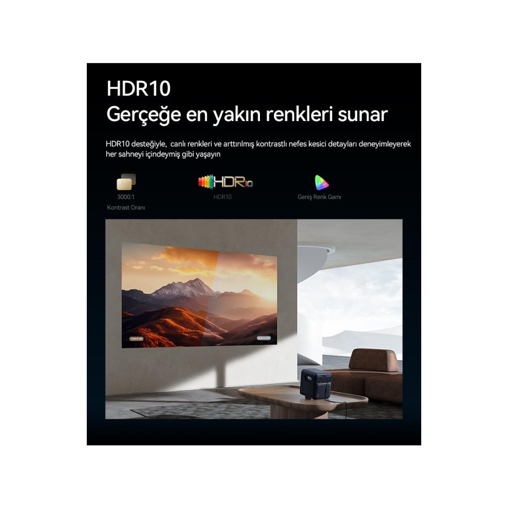 Wanbo Mozart 1 Pro 900 Lümen Full HD Wi-Fi Android LED Projeksiyon Cihazı