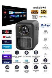 Wanbo T6R Max 650 Lümen Wi-Fi Taşınabilir Mini LED Projeksiyon Cihazı Outlet