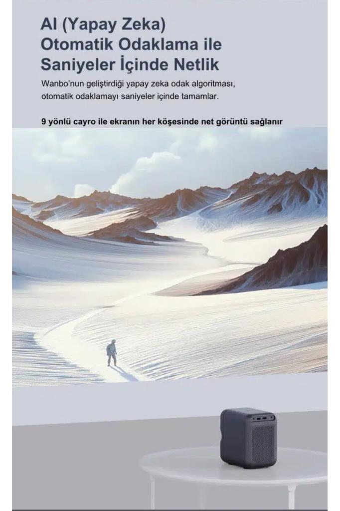 Wanbo TT 650 Lümen Full HD Wi-Fi Taşınabilir Mini Projeksiyon Cihazı Teşhir