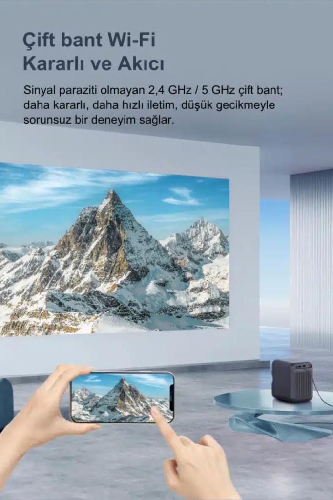 Wanbo TT 650 Lümen Full HD Wi-Fi Taşınabilir Mini Projeksiyon Cihazı Teşhir