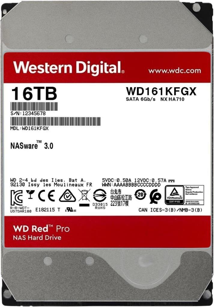 Western Digital Red Pro WD161KFGX SATA 3.0 7200 RPM 3.5" 16 TB Harddisk Teşhir