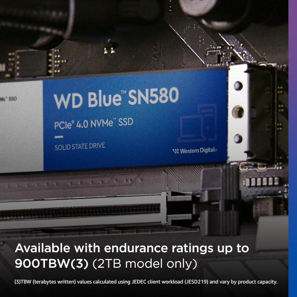 Western Digital BLUE SN580 WDS200T3B0E PCI-Express 4.0 2 TB M.2 SSD