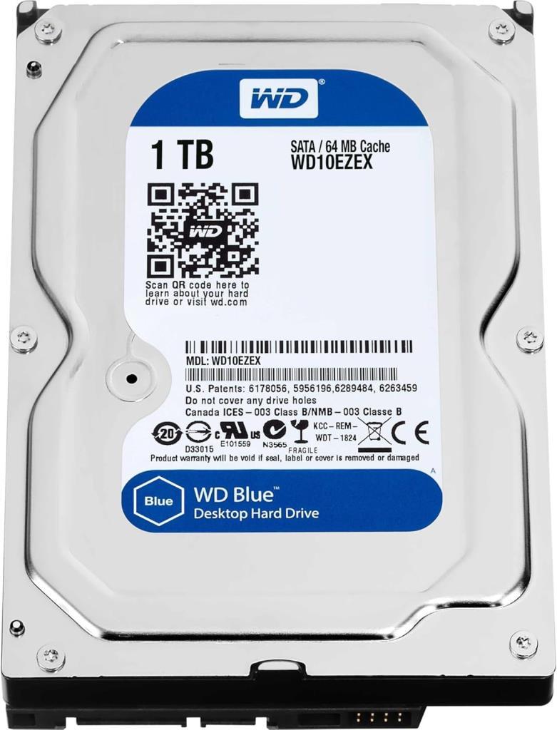 Western Digital Caviar Blue WD10EZEX SATA 3.0 7200 RPM 3.5" 1 TB Harddisk Outlet