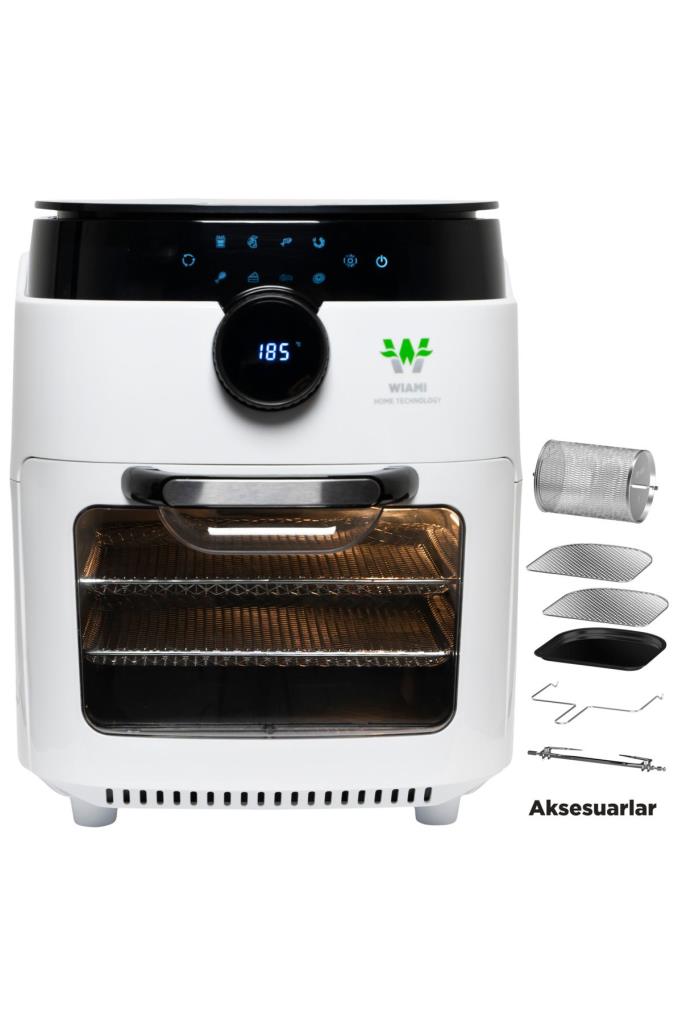Wiami Airfryer Oven RA-011W 12 lt Beyaz Yağsız Fritöz Outlet